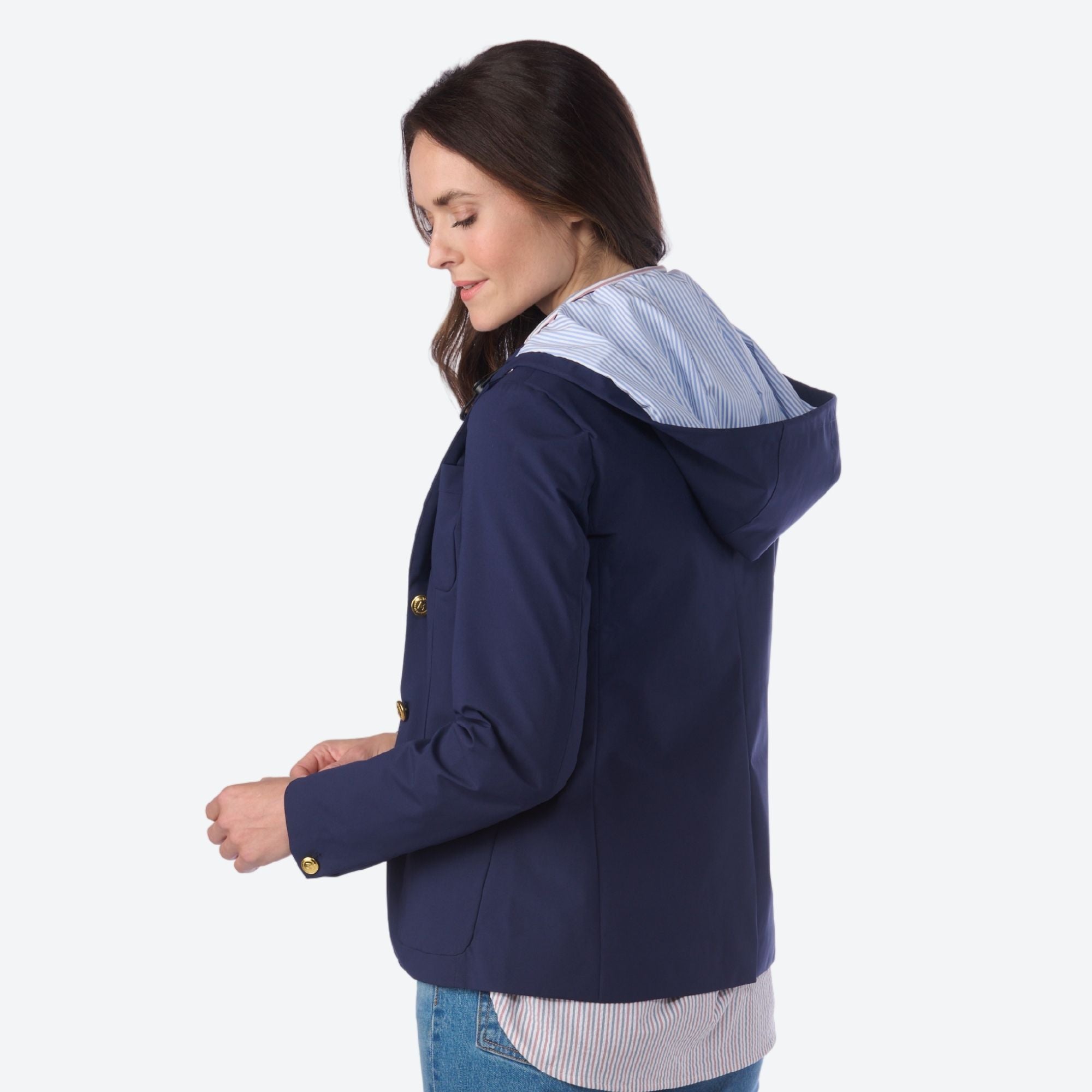 国内で当店のみ RELABEL - Contrast Layered Detachable Hood Original brands best price | Zara CONTRAST COAT WITH