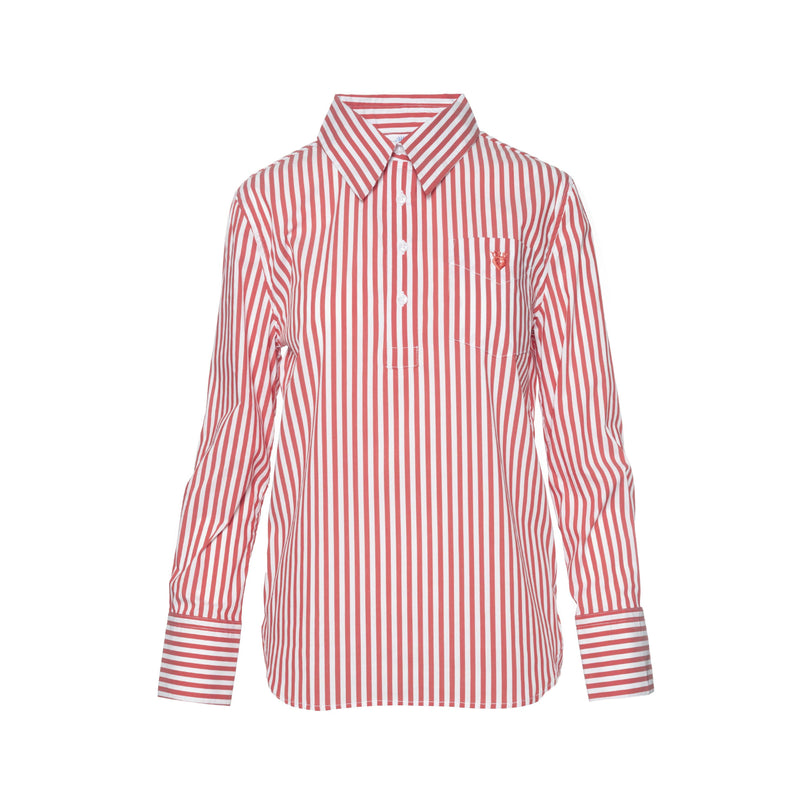 The Garçonne Shirt in Performance Poplin - Marceille