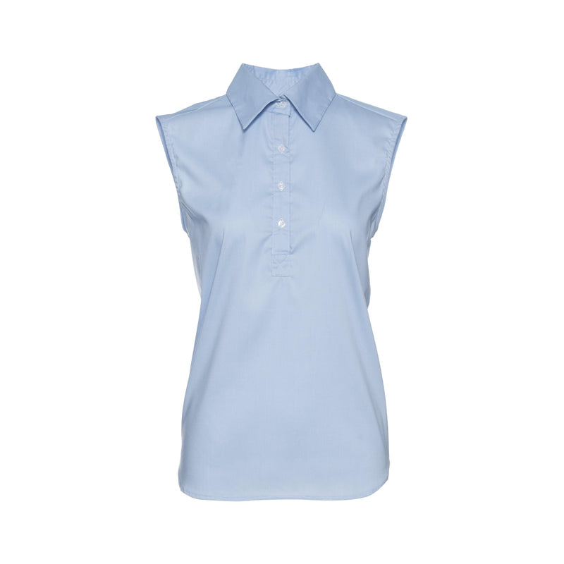 Geneva Sleeveless Popover in brrr° Oxford - Marceille