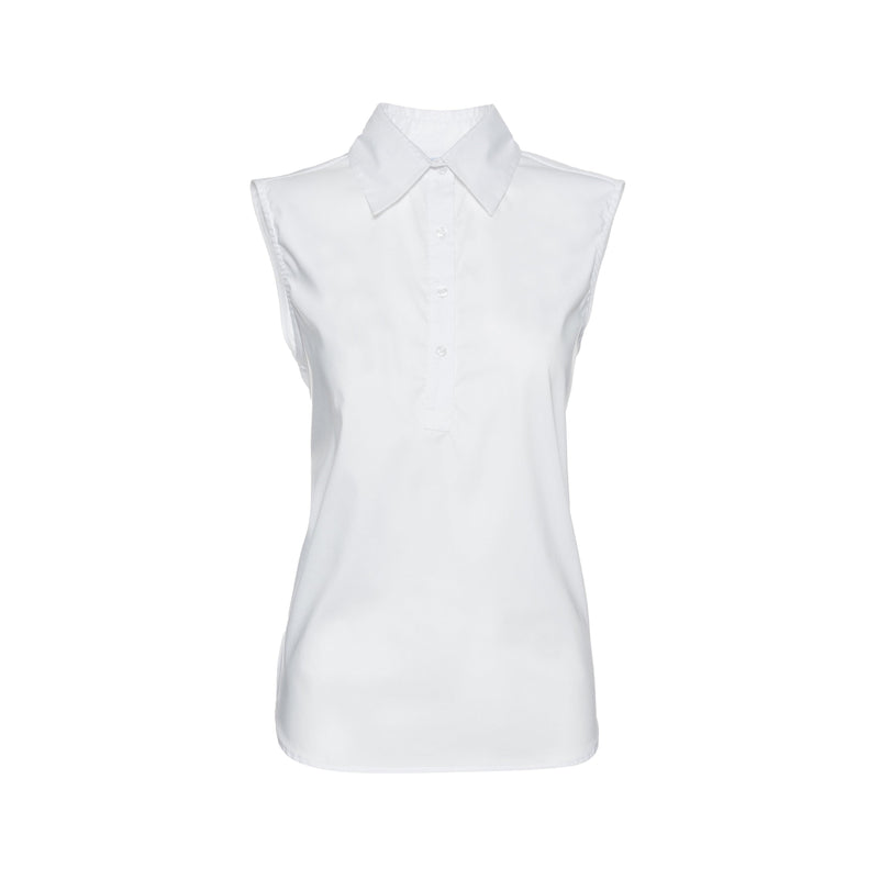 Geneva Sleeveless Popover in brrr° Oxford - Marceille