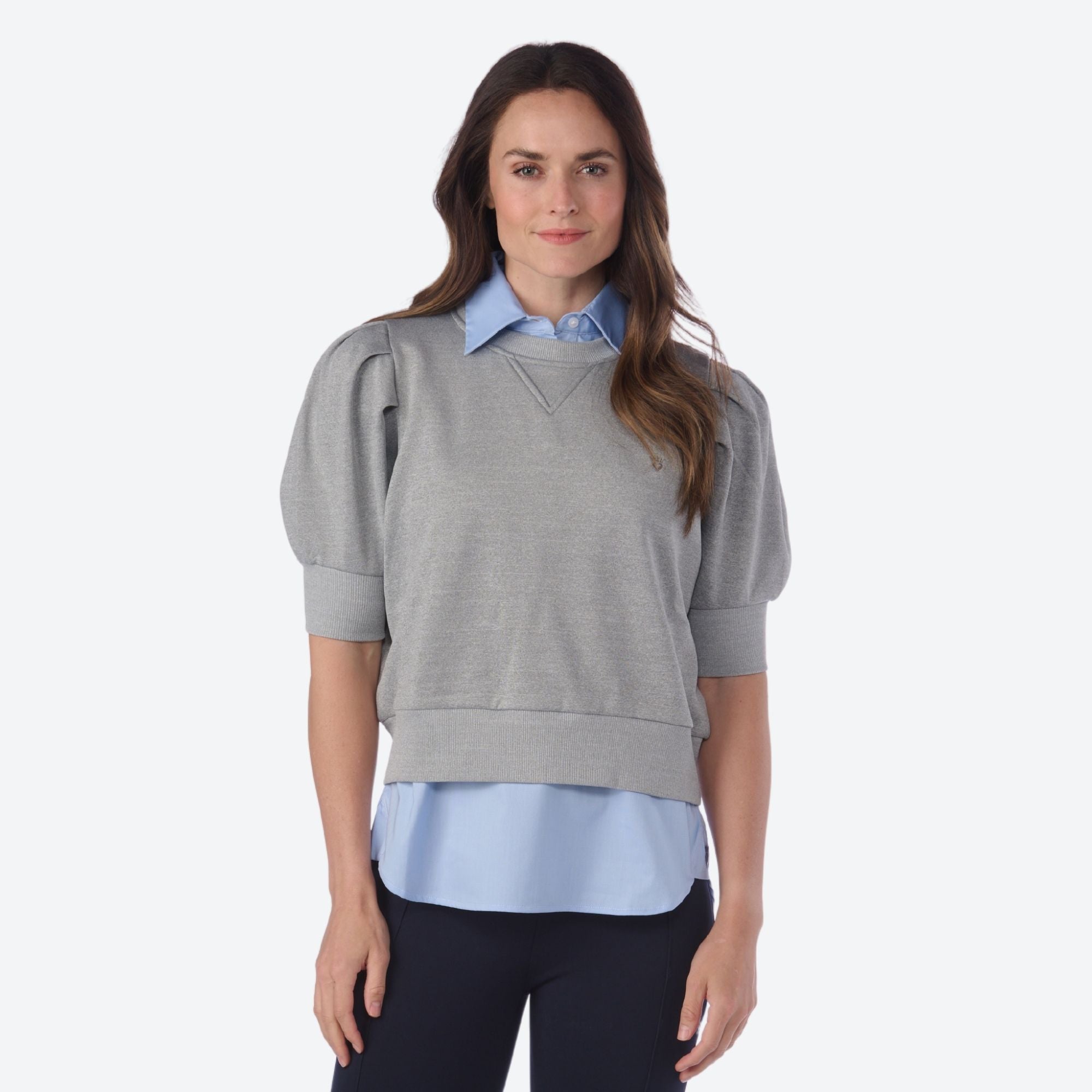 Lausanne pleated short sleeve sweatshirt – Marceille